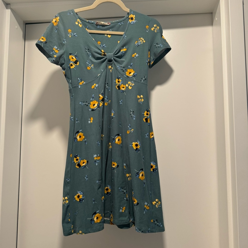 Pink Rose Floral Dress EUC